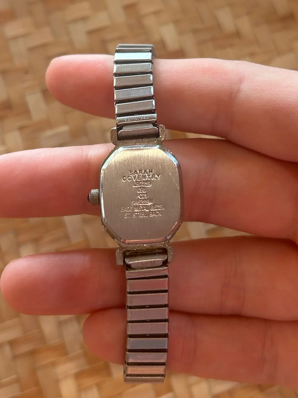 Vintage Sarah Coventry Silver Crystal-Trim Rhinestone Watch Bow